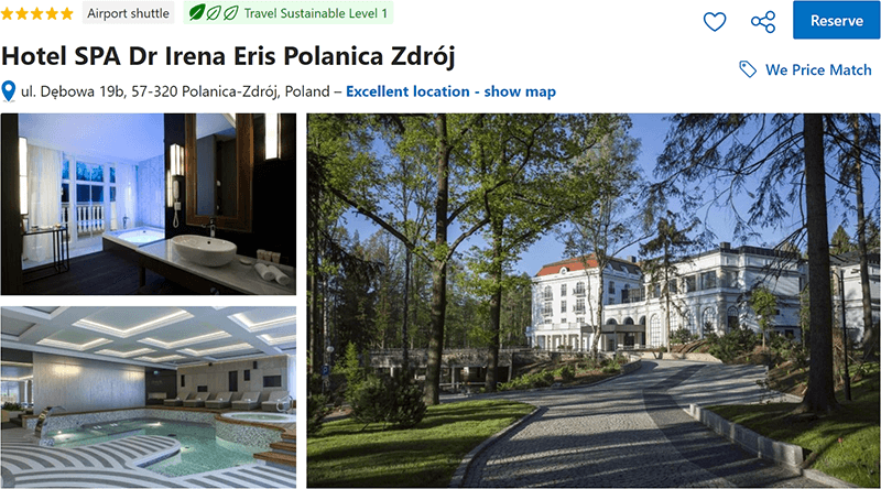 Hotel Spa Dr Irena Eris Polanica Zdrój